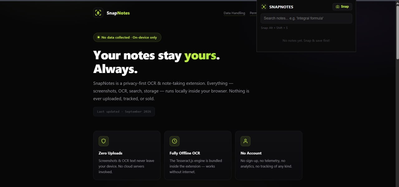 SnapNotes screenshot